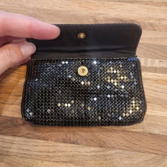 Small Black Metal Mesh Coin Purse/Wallet/Mini Bag - Picture 2 of 11